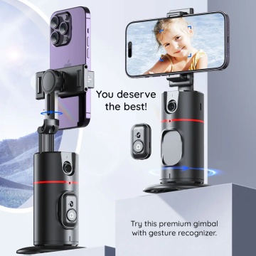 Gimbal telefon cu AI face tracking 360 Techsuit P02 - Negru - Img 5