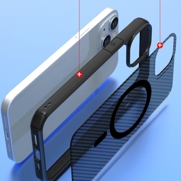 Husa din Carbon MagSafe Iphone 15 Plus, Negru - Img 4