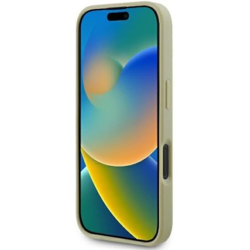 Husa Guess Glitter Fixed Big 4G iPhone 16 Pro cu sclipici - Auriu - Img 4