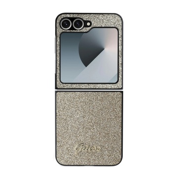 Husa Guess Glitter Script Samsung Galaxy Z Flip6 cu sclipici GUHCZF6HGGSHD- Auriu - Img 6