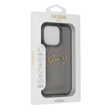 Husa Guess Hardcase IML Heart iPhone 16 Pro - Negru - Img 2