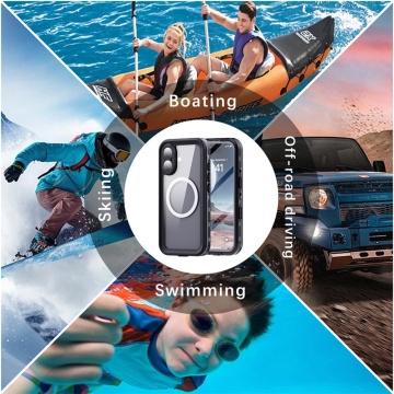 Husa impermeabila iPhone 16 ShellBox Waterproof IP68 - Negru - Img 6