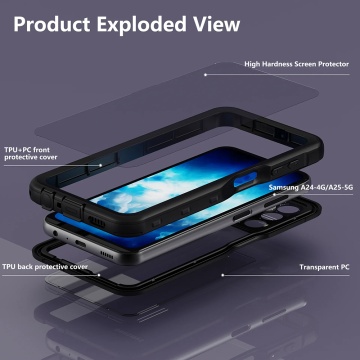 Husa impermeabila Samsung Galaxy A25 5G ShellBox Waterproof IP68 - Negru - Img 3