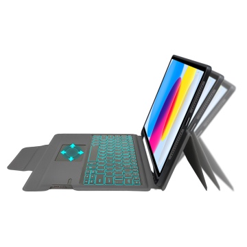 Husa iPad 10 (2022) 10.9 -Techsuit - KeyTab Pro (cu tastatură fără fir RGB/suport stilou) - Negru (Copy 11) - Img 5