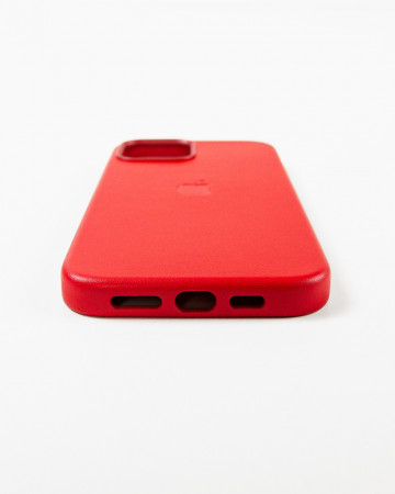 Husa Iphone 12 Pro Max din piele naturala Rosu MagSafe - Img 3