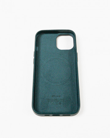 Husa Iphone 14 din piele naturala Verde MagSafe - Img 5