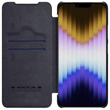 Husa Iphone 14 Nillkin - Qin Leather Case, Black - Img 5
