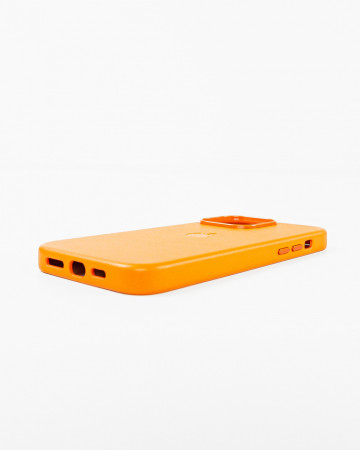 Husa Iphone 14 Pro Max din piele naturala Portocalie MagSafe - Img 2
