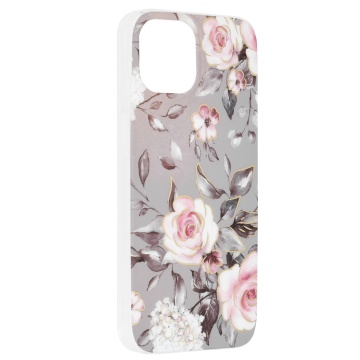 Husa Iphone 14 Pro Max Techsuit - Marble Series, Bloom of Ruth Gray - Img 2