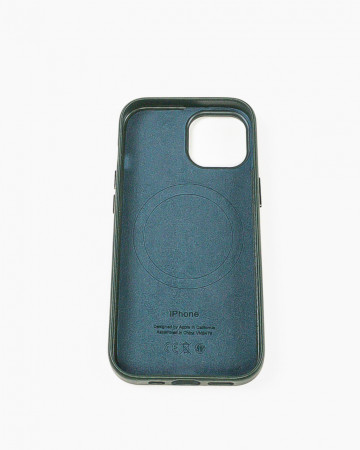 Husa Iphone 15 din piele naturala Verde MagSafe - Img 5