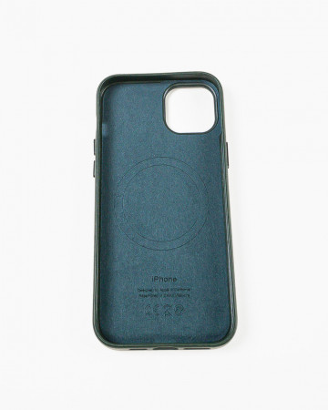 Husa Iphone 15 Plus din piele naturala Verde MagSafe - Img 5