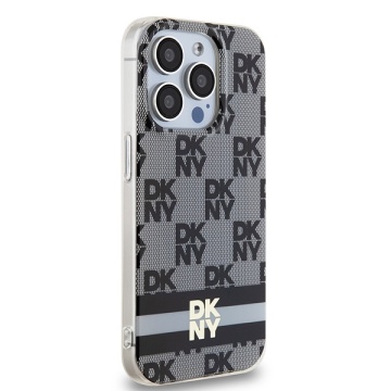 Husa iPhone 15 Pro Max - DKNY IML Checkered Mono Pattern & Printed Stripes MagSafe (DKHMP15XHCPTSK) - Black - Img 4