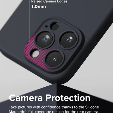 Husa Iphone 15 Pro Max, Silicon MagSafe, Roz - Img 3