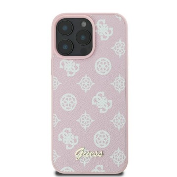 Husa iPhone 16 Pro Guess Peony Script MagSafe, GUHMP16LPGPYSP - Roz - Img 2