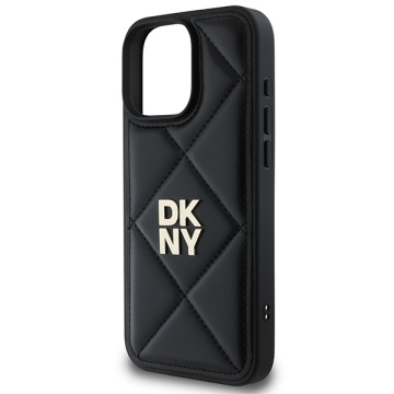 Husa iPhone 16 Pro Max - DKNY Leather Quilted Stack Logo (DKHCP16XPQDSLK) - Black - Img 3