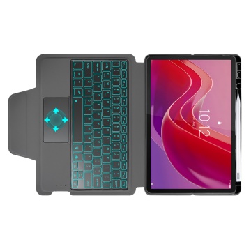 Husa Lenovo Tab M11, KeyTab Pro (with RGB Wireless Keyboard/Stylus Pen Holder, Techsuit- Negru - Img 4