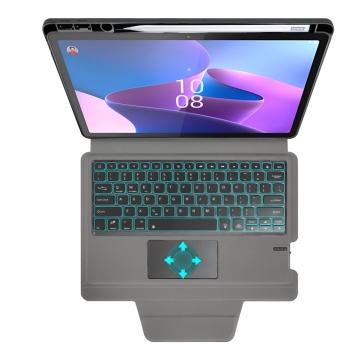 Husa Lenovo Tab P11 Pro Gen 2 11.2 -Techsuit - KeyTab Pro (cu tastatură fără fir RGB/suport stilou) - Negru (Copy 6) - Img 5