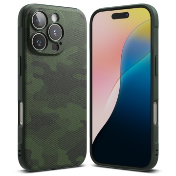 Husa pentru iPhone 16 Pro Max - Ringke Onyx Design - Camo Green - Img 1
