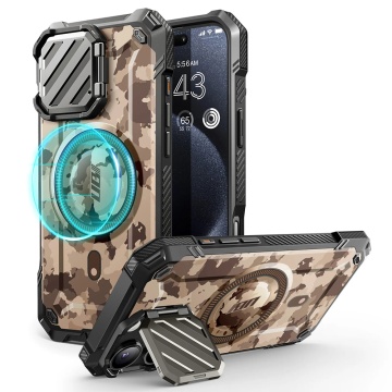 Husa pentru iPhone 16 Pro Max - Supcase Unicorn Beetle XT MagSafe - Splatter Camo - Img 1