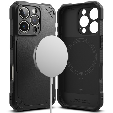 Husa pentru iPhone 16 Pro - Ringke Rugged Gear MagSafe - Black - Img 3