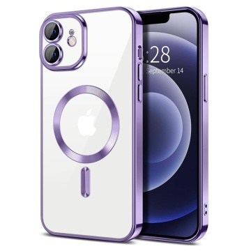 Husa premium iPhone 12 Techsuit Luxury Crystal MagSafe - Violet - Img 1