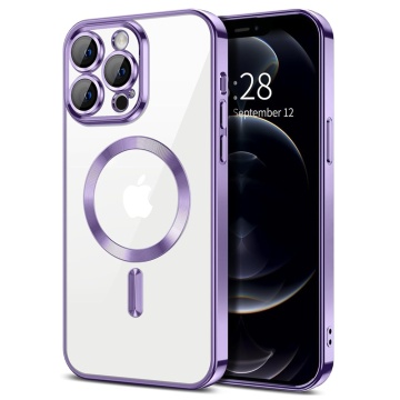 Husa premium iPhone 13 Pro Techsuit Luxury Crystal MagSafe - Violet - Img 1