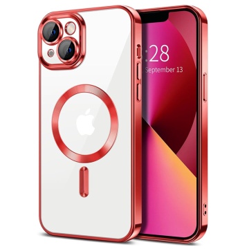 Husa premium iPhone 13 Techsuit Luxury Crystal MagSafe - Rosu - Img 1
