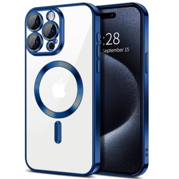 Husa premium iPhone 16 Pro Techsuit Luxury Crystal MagSafe - Albastru - Img 1