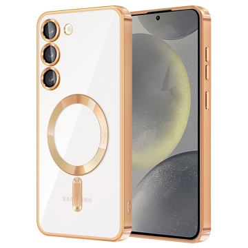Husa premium Samsung Galaxy S23 Plus Techsuit Luxury Crystal MagSafe, Gold - Img 1