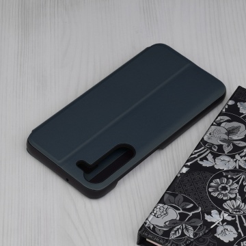 Husa Samsung Galaxy S23 Eco Leather View flip tip carte, Dark Blue - Img 2