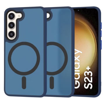Husa Samsung Galaxy S23 Plus Techsuit HaloFrost MagSafe Series, Blue - Img 1