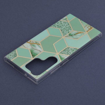 Husa Samsung Galaxy S23 Ultra Techsuit Marble, Green Hex - Img 6