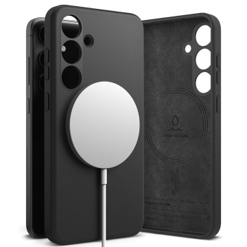 Husa Samsung Galaxy S24 Ringke Silicone Magnetic - Negru - Img 1