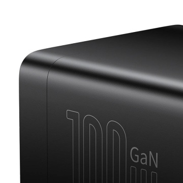 Incarcator de perete/Backstrip Baseus(PSZM000401) - GaN3 Pro, 2xUSB, 2xUSB-C, AC, 100W - Negru - Img 7