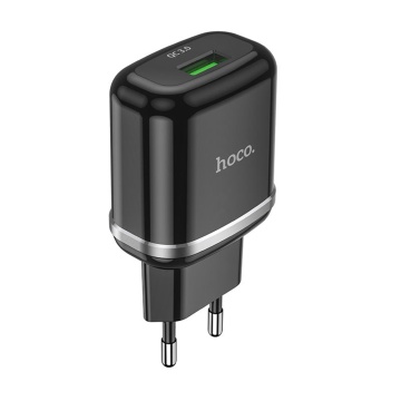 Incarcator priza Fast Charging USB 18W Hoco N3, negru - Img 4