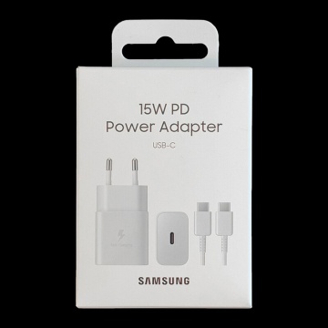 Incarcator Samsung tip C + cablu Type-C 15W EP-T1510XBEGEU, Alb - Img 6