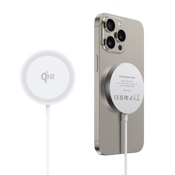 Incarcator wireless magnetic Qi2 pentru iPhone Duzzona W18, alb - Img 4