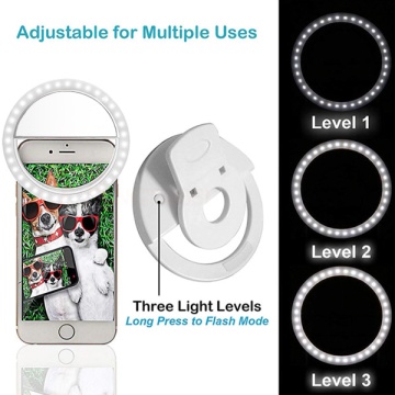 Lampa circulara selfie Ring Light telefon Techsuit, RL-01 - Alb - Img 2