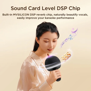 Microfon wireless karaoke JoyRoom, 5W, JR-MC6 - Rosu - Img 2