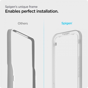 [Pachet 2x] Folie sticla iPhone 14 Pro Spigen Glas.tR Align Master, Negru - Img 3