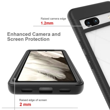 Pachet 360° Husa + folie Google Pixel 7a Techsuit Defense - Negru - Img 4