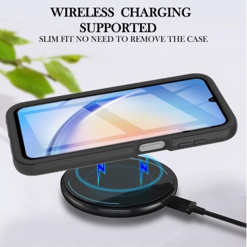 Pachet 360° Husa + folie Samsung Galaxy A25 5G Techsuit Defense - Negru - Img 4