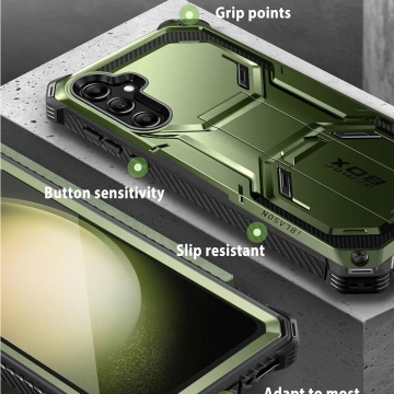 Pachet 360°] Husa + folie Samsung Galaxy S23 FE I-Blason Armorbox, Verde - Img 4