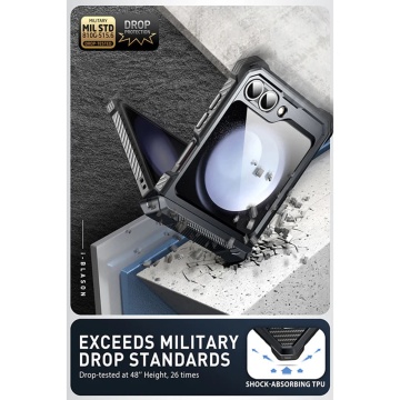 [Pachet 360°] Husa + folie Samsung Galaxy Z Flip6 I-Blason Armorbox - Negru - Img 2