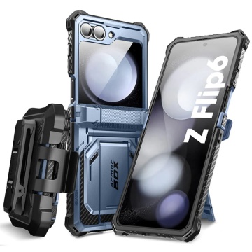[Pachet 360°] Husa + folie Samsung Galaxy Z Flip6 I-Blason Armorbox - Albastru - Img 1