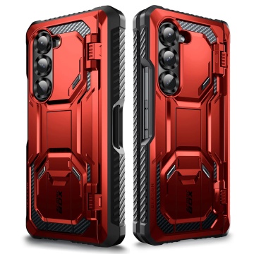 [Pachet 360°] Husa + folie Samsung Galaxy Z Fold6 I-Blason Armorbox - Rosu - Img 6