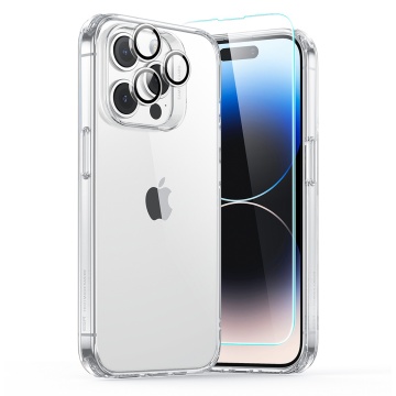 [Pachet 3in1] Husa + folie iPhone 14 Pro ESR Project Zero, Transparenta - Img 3