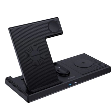 Statie wireless 4in1 telefon, iWatch, AirPods, 18W Yesido DS13, Negru - Img 1