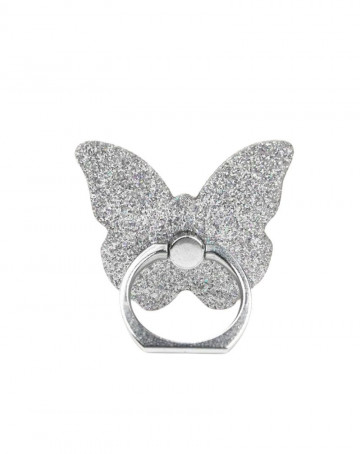 Suport telefon tip inel Butterfly Gray - Img 2