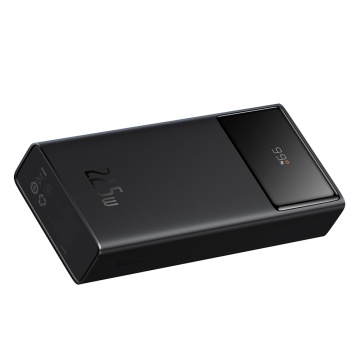 Acumulator Extern 2x USB, Type-C, Micro-USB, 22.5W, 20000mAh + Cablu Type-C, 3A, 30cm - Baseus Star-Lord (PPXJ080001) - Black - Img 4